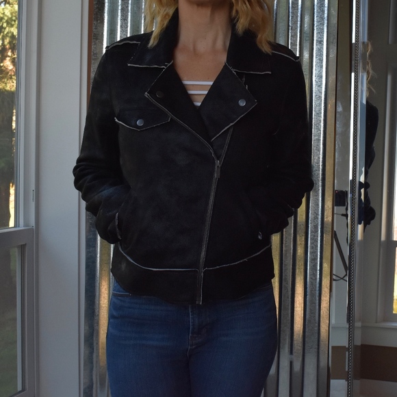 Splendid Bonded French Terry Biker Jacket ~ Medium - Picture 3 of 8